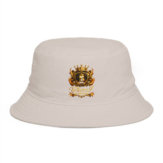 TyXaviusJDaBrand Collection Crown Bucket Hat — Brown Embroidered Crest Logo