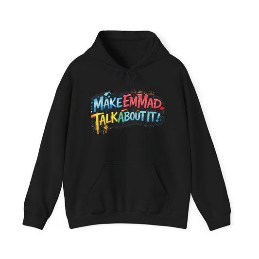 Hoodie — #MakeEmMad Collection • Pastel Text Graphic Hooded Sweatshirt